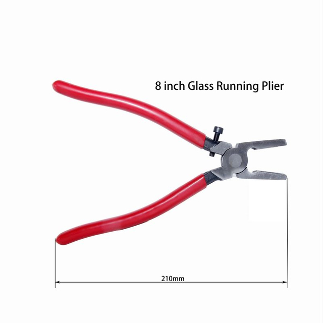 MDQ06 Metal Glass Running Plier Curved Jaw Toothless Studio Cutter for Key Fob Install and Stained Glass Work