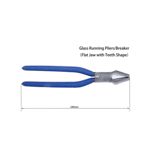 MDQ10 Glass Running Pliers with flat Jaws Professional Glass Breaking Tool for Stained Glass Work and Key Fob Hardware Install Mosaics Breaking Tool 