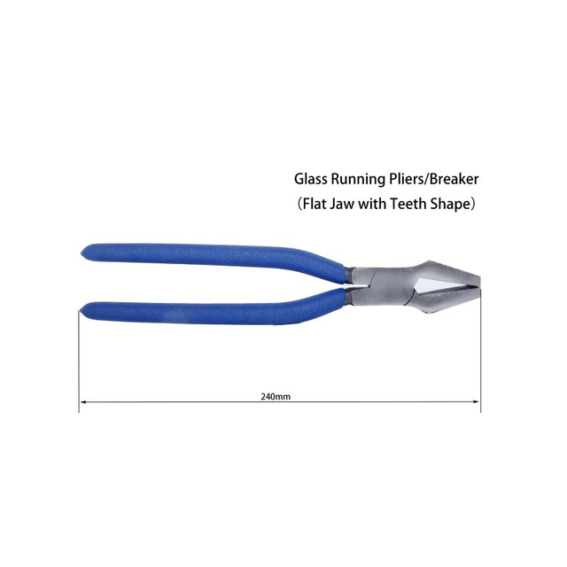 MDQ10 Glass Running Pliers with flat Jaws Professional Glass Breaking Tool for Stained Glass Work and Key Fob Hardware Install Mosaics Breaking Tool 