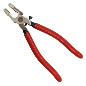  MDQ03 Metal Glass Running Pliers with Curved Jaws Attach Rubber Tips Perfect for Key Fob Hardware Install And Stained Glass Work