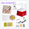 Grinder Set No.4 Stained Glass Supplies，Stained Glass Kits with Glass Grinder Set ,Soldering Iron Kit,Glass Cutter Tool Kit 