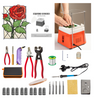 Orange Grinder set Stained Glass Supplies，Stained Glass Kits with Glass Grinder Set ,Soldering Iron Kit,Glass Cutter Tool Kit 